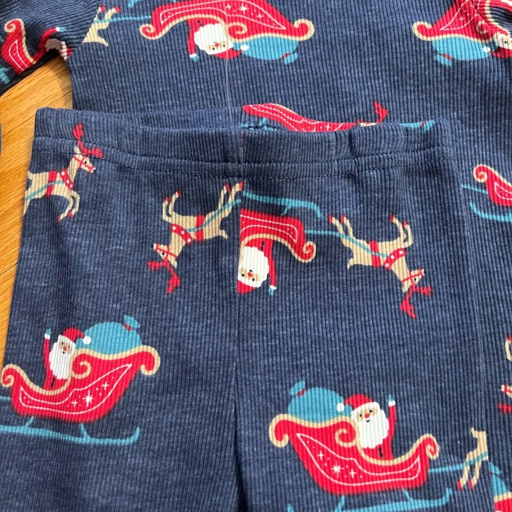 Santa and sleigh pajama set